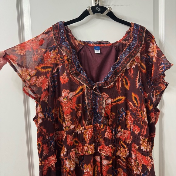 Old Navy Flutter-Sleeve Midi Dress - Size 2X - Picture 4 of 5